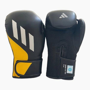 Luvas de Boxe Adidas Speed Tilt 200 WAKO 10 Oz Preto-amarelo-branco 