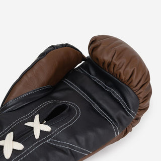Luvas de Boxe Di Nardo com Atacadores 12 Oz Castanho-preto-Combat Arena