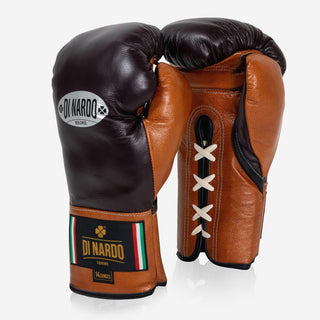 Luvas de Boxe Di Nardo com Atacadores 14 Oz Borgonha-conhaque-Combat Arena