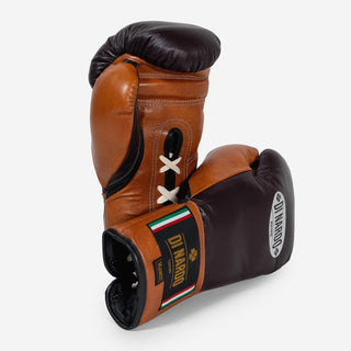 Luvas de Boxe Di Nardo com Atacadores 14 Oz Borgonha-conhaque-Combat Arena