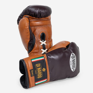 Luvas de Boxe Di Nardo com Atacadores 16 Oz Borgonha-conhaque-Combat Arena