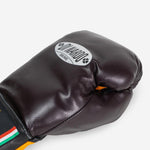 Luvas de Boxe Di Nardo com Atacadores 16 Oz Borgonha-amarelo-Combat Arena