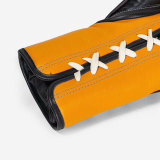 Luvas de Boxe Di Nardo com Atacadores 16 Oz Borgonha-amarelo-Combat Arena