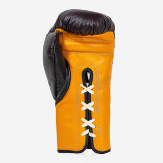 Luvas de Boxe Di Nardo com Atacadores 16 Oz Borgonha-amarelo-Combat Arena