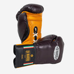 Luvas de Boxe Di Nardo com Atacadores 16 Oz Borgonha-amarelo-Combat Arena