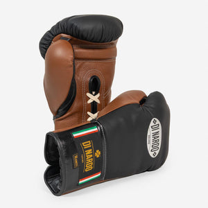 Luvas de Boxe Di Nardo com Atacadores 18 Oz Preto-castanho-Combat Arena