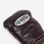 Luvas de Boxe Di Nardo com Velcro 12 Oz Borgonha-conhaque-vintage-Combat Arena