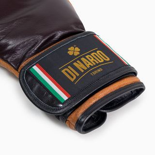 Luvas de Boxe Di Nardo com Velcro 12 Oz Borgonha-conhaque-vintage-Combat Arena