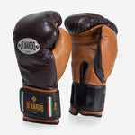 Luvas de Boxe Di Nardo com Velcro 12 Oz Borgonha-conhaque-vintage-Combat Arena