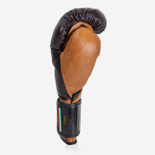 Luvas de Boxe Di Nardo com Velcro 12 Oz Borgonha-conhaque-vintage-Combat Arena