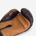 Luvas de Boxe Di Nardo com Velcro 12 Oz Borgonha-conhaque-vintage-Combat Arena