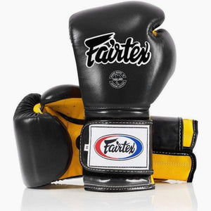 Luvas de Boxe Fairtex Mexican Modelo BGV9 Preto-amarelo
