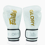 Luvas de Boxe Fairtex x Glory BGVG3 Branco-dourado