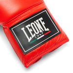 Luvas de Boxe Leone Shock Pro com atacadores GN057L Vermelho 
