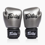 Luvas de Muay Thai Fairtex BGV1C-Plus Gun Metallic-Combat Arena