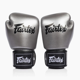 Luvas de Muay Thai Fairtex BGV1C-Plus Gun Metallic-Combat Arena