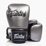 Luvas de Muay Thai Fairtex BGV1C-Plus Gun Metallic-Combat Arena