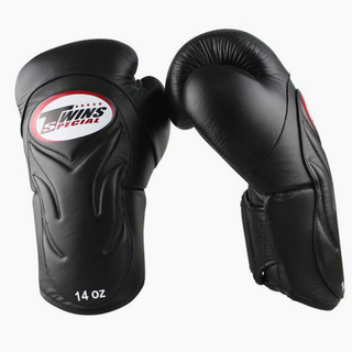 Luvas de Muay Thai Twins Special BGVL6 preto-preto