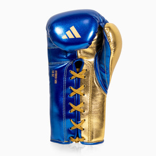 Luvas de Boxe Adidas Hybrid 500 Prós e contras Atacadores Azul-dourado 