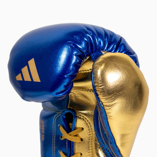 Luvas de Boxe Adidas Hybrid 500 Prós e contras Atacadores Azul-dourado 