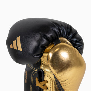 Luvas de Boxe Adidas Hybrid 500 Pro com Atacadores Preto-dourado 