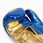 Luvas de Boxe Adidas Hybrid 500 Pró com Velcro Azul-ouro 