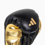 Luvas de Boxe Adidas Hybrid 500 Pro com Velcro Preto-ouro 