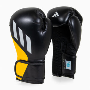 Luvas de Boxe Adidas Speed Tilt 200 WAKO 10 Oz Preto-amarelo-branco 