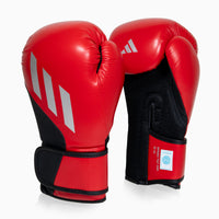 Luvas de Boxe Adidas Speed Tilt 200 WAKO 10 Oz Vermelho-preto-prata 