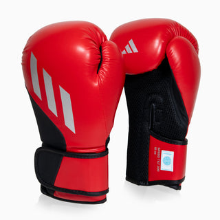 Luvas de Boxe Adidas Speed Tilt 200 WAKO 10 Oz Vermelho-preto-prata 