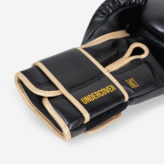 Luvas de Boxe Di Nardo Undercover com Velcro Preto-ouro 