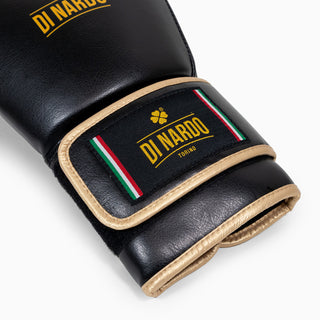 Luvas de Boxe Di Nardo Undercover com Velcro Preto-ouro 