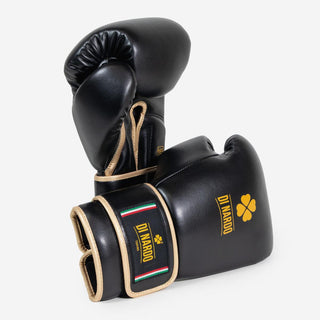 Luvas de Boxe Di Nardo Undercover com Velcro Preto-ouro 