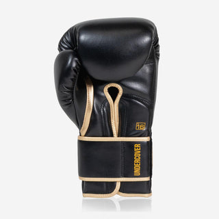 Luvas de Boxe Di Nardo Undercover com Velcro Preto-ouro 
