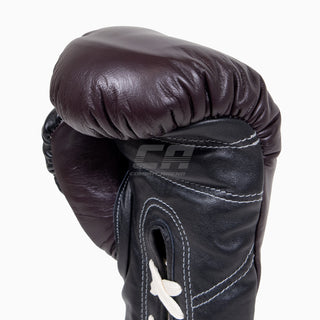 Luvas de Boxe Di Nardo com atacadores Borgonha-Preto 14 oz 