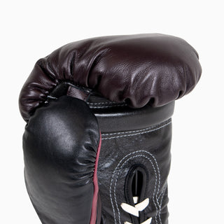 Luvas de Boxe Di Nardo com atacadores Borgonha Preto 