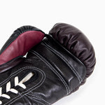 Luvas de Boxe Di Nardo com atacadores Borgonha Preto 