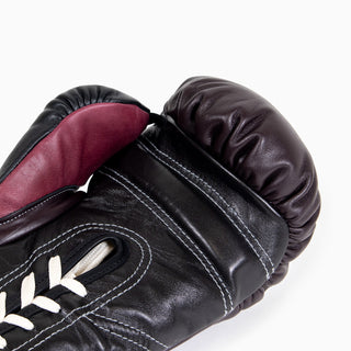 Luvas de Boxe Di Nardo com atacadores Borgonha Preto 