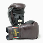 Luvas de Boxe Di Nardo com atacadores borgonha-preto 14 oz