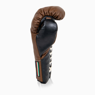 Luvas de Boxe Di Nardo com atacadores Castanho Preto 10 Oz 