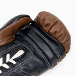 Luvas de Boxe Di Nardo com atacadores Castanho Preto 10 Oz 