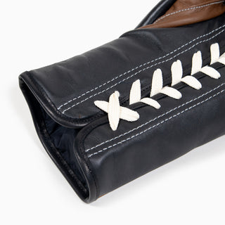 Luvas de Boxe Di Nardo com atacadores Castanho Preto 10 Oz 