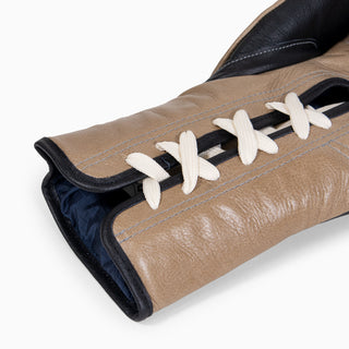 Luvas de Boxe Di Nardo com atacadores Preto-Bege 12 oz 