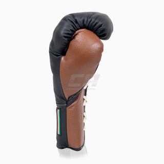 Luvas de Boxe Di Nardo com atacadores Preto-Castanho 16 oz 