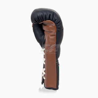 Luvas de Boxe Di Nardo com atacadores Preto-Castanho 16 oz 
