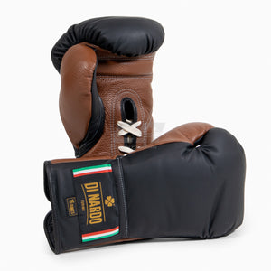Luvas de Boxe Di Nardo com atacadores Preto-Castanho 16 oz 