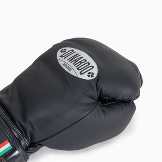 Luvas de Boxe Di Nardo com Velcro 12 Oz Preto-prata escuro 