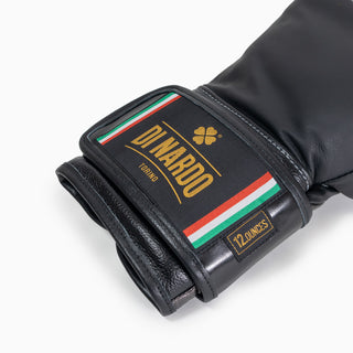 Luvas de Boxe Di Nardo com Velcro 12 Oz Preto-prata escuro 