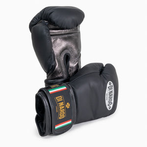 Luvas de Boxe Di Nardo com Velcro 12 Oz Preto-prata escuro-Combat Arena