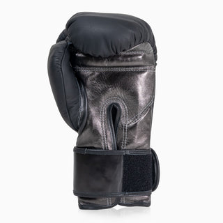 Luvas de Boxe Di Nardo com Velcro 12 Oz Preto-prata escuro 